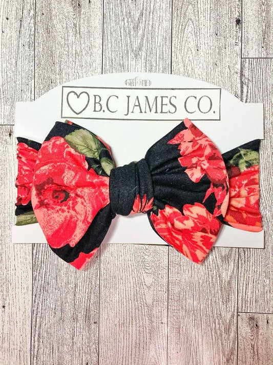 B.C JAMES CO. Floral head band, stretchy and comfy, baby girl headbands