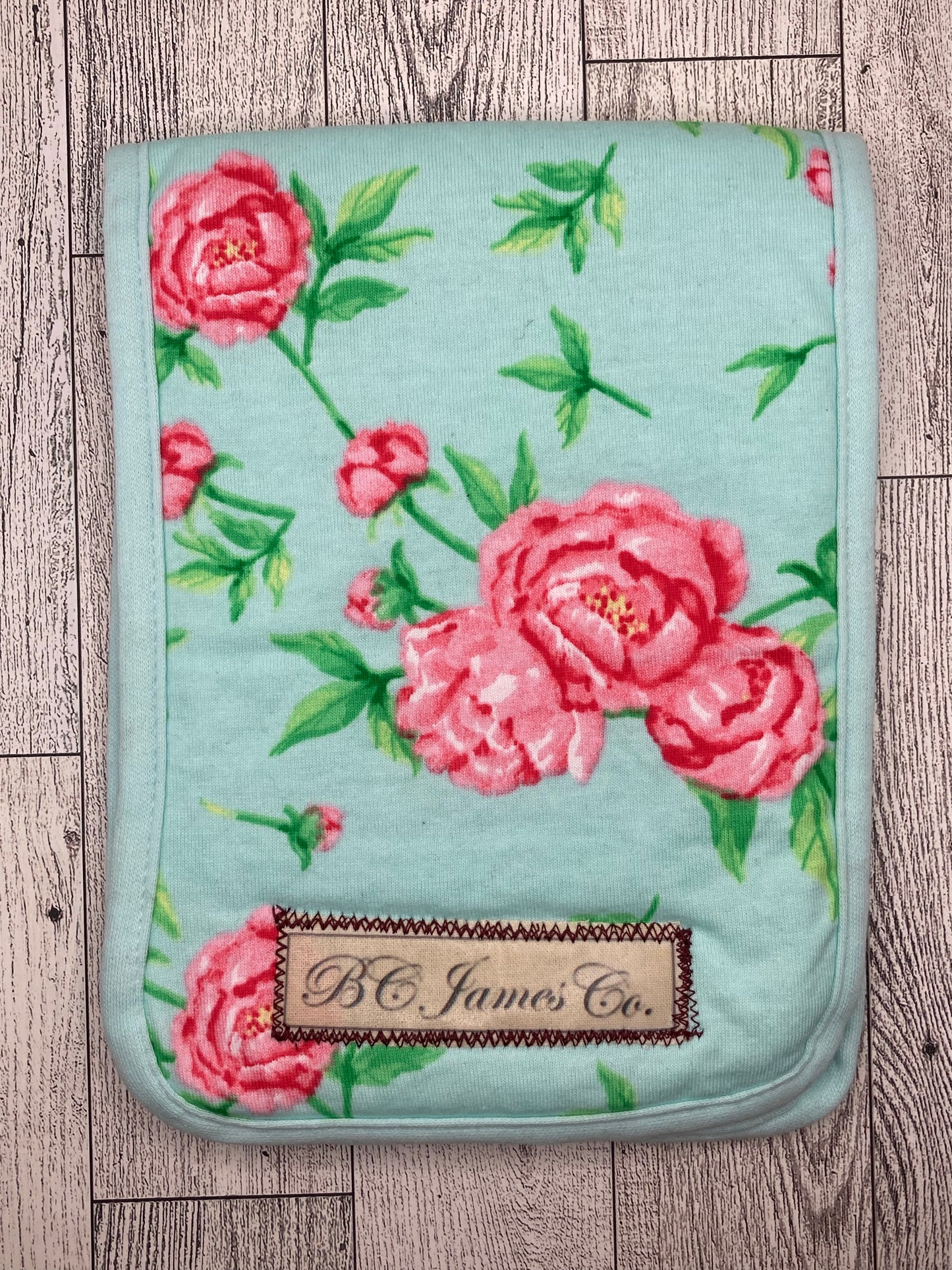 B.C JAMES CO. Floral Baby burp towel