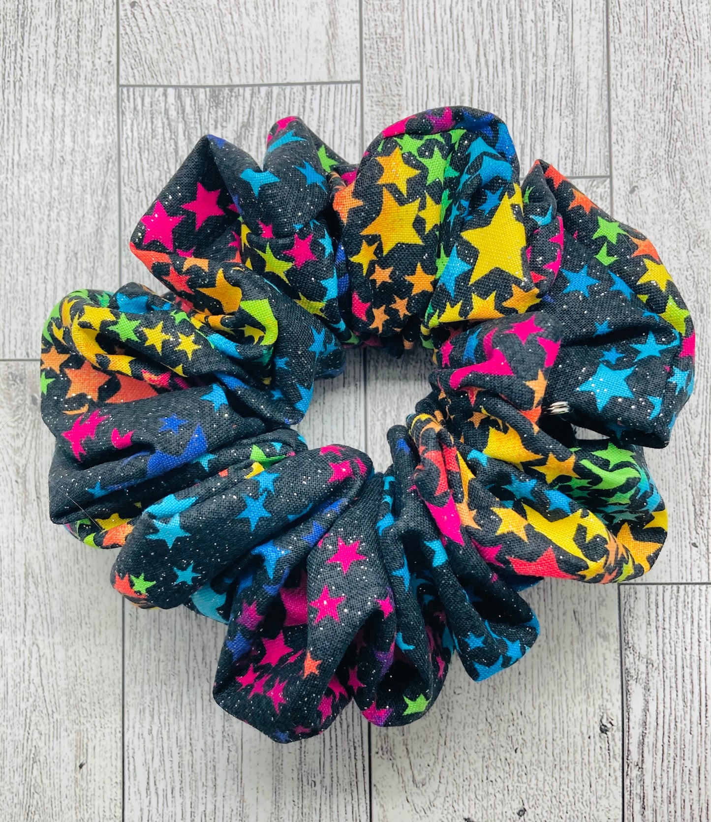 B.C JAMES CO. Multi colored stars SCRUNCHIE