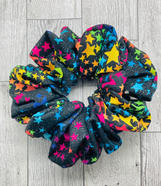 B.C JAMES CO. Multi colored stars SCRUNCHIE