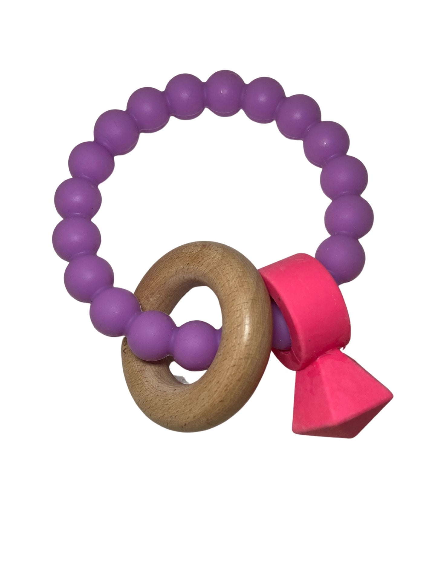 Pink and purple diamond Silicone Sensory Ring|Sensory toy|Baby accessories|Baby gift|Baby toy|Silicone toy|Custom Silicone baby Toy, B.C JAMES CO.