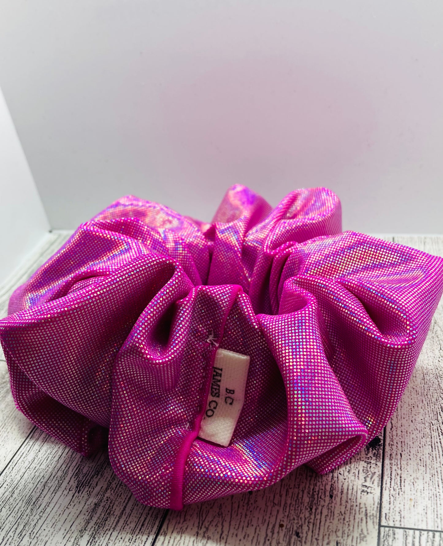 B.C JAMES CO. Retro pink disco SCRUNCHIE