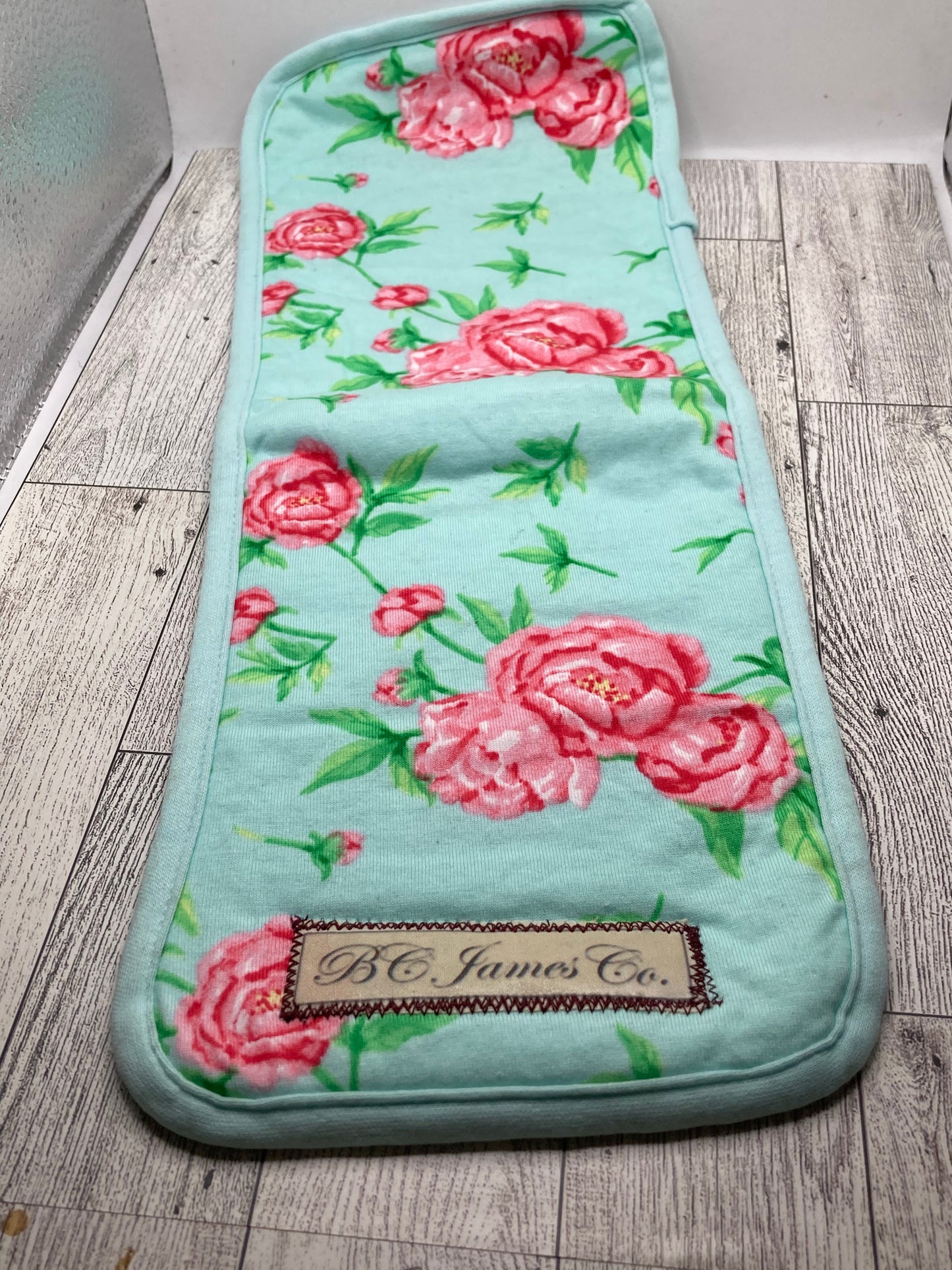 B.C JAMES CO. Floral Baby burp towel